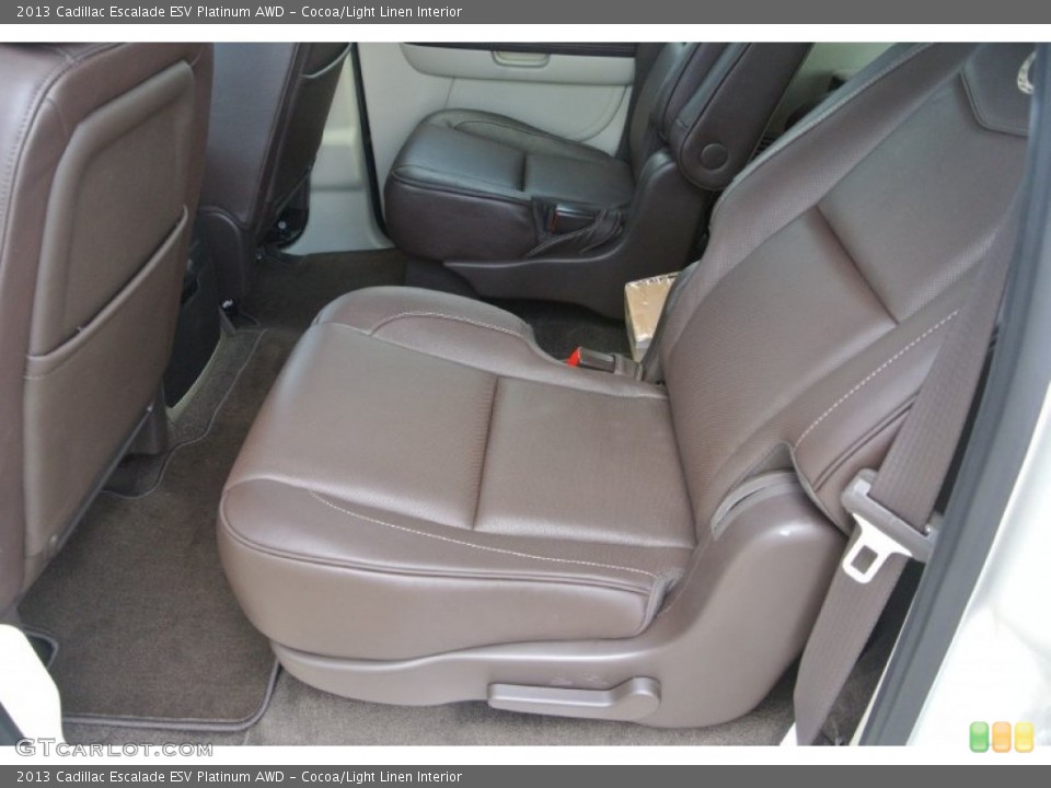 Cocoa/Light Linen Interior Rear Seat for the 2013 Cadillac Escalade ESV Platinum AWD #81586176