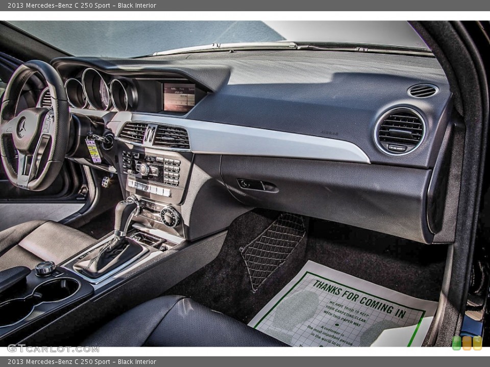 Black Interior Dashboard for the 2013 Mercedes-Benz C 250 Sport #81587063