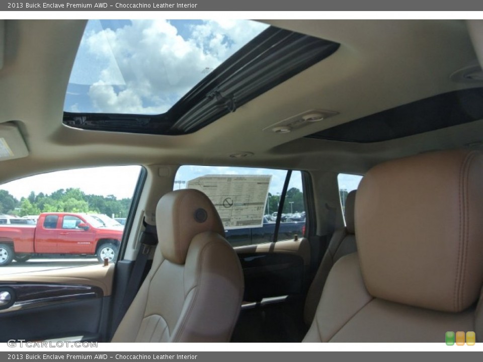 Choccachino Leather Interior Sunroof for the 2013 Buick Enclave Premium AWD #81588173