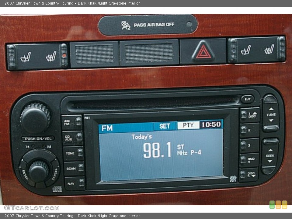 Dark Khaki/Light Graystone Interior Controls for the 2007 Chrysler Town & Country Touring #81588399