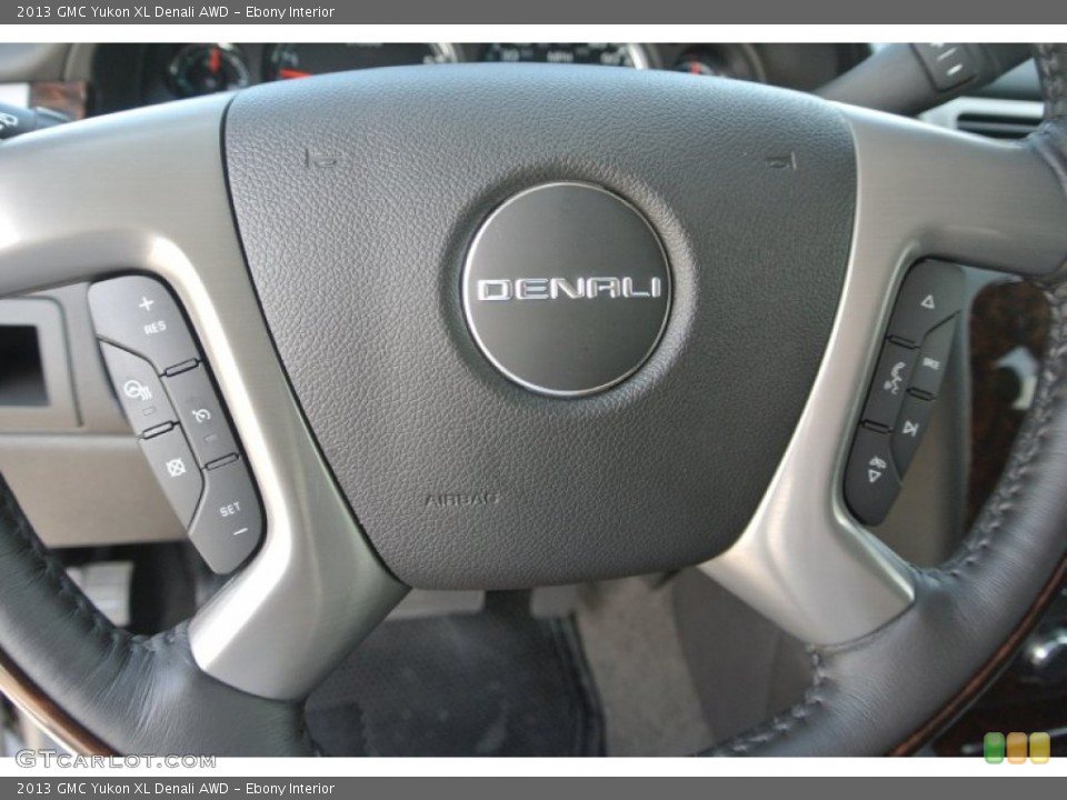 Ebony Interior Steering Wheel for the 2013 GMC Yukon XL Denali AWD #81589218