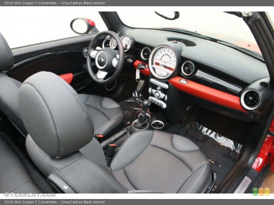Grey/Carbon Black Interior Photo for the 2010 Mini Cooper S Convertible #81589383