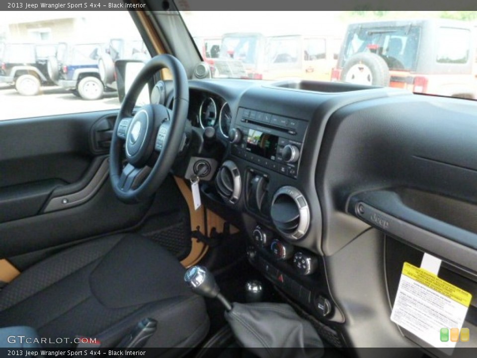 Black Interior Dashboard for the 2013 Jeep Wrangler Sport S 4x4 #81592821