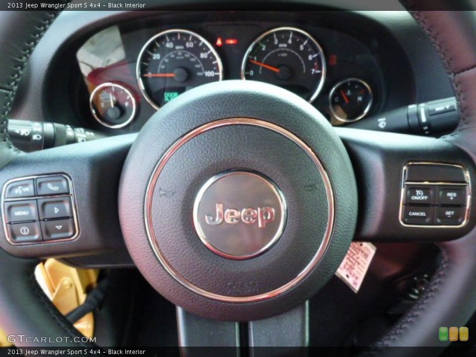 Black Interior Steering Wheel for the 2013 Jeep Wrangler Sport S 4x4 #81593056