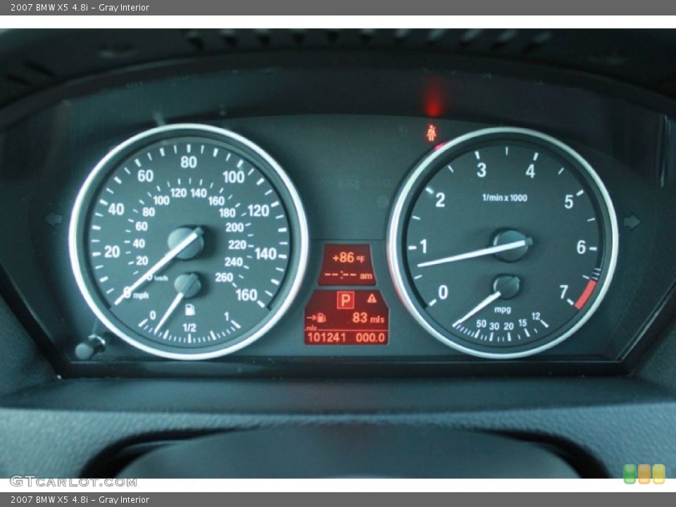 Gray Interior Gauges for the 2007 BMW X5 4.8i #81594213