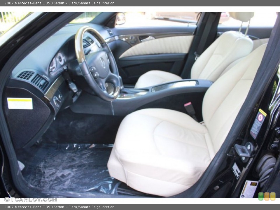 Black/Sahara Beige Interior Front Seat for the 2007 Mercedes-Benz E 350 Sedan #81595314