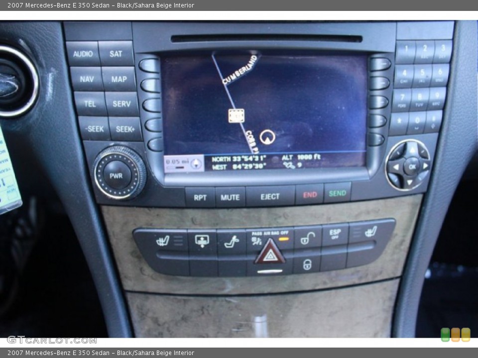 Black/Sahara Beige Interior Controls for the 2007 Mercedes-Benz E 350 Sedan #81595384