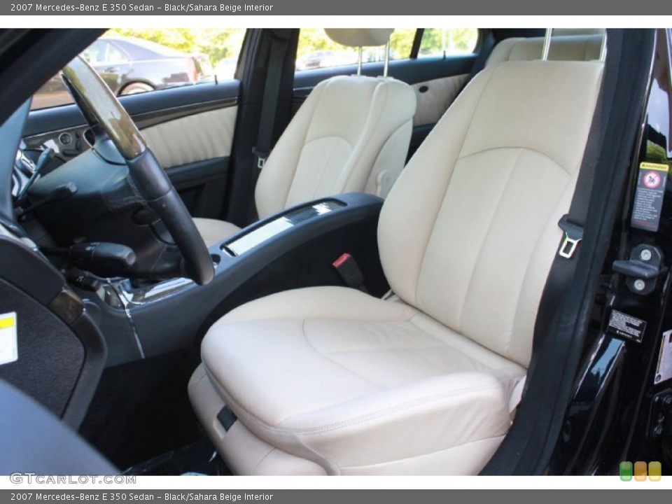 Black/Sahara Beige Interior Front Seat for the 2007 Mercedes-Benz E 350 Sedan #81595590