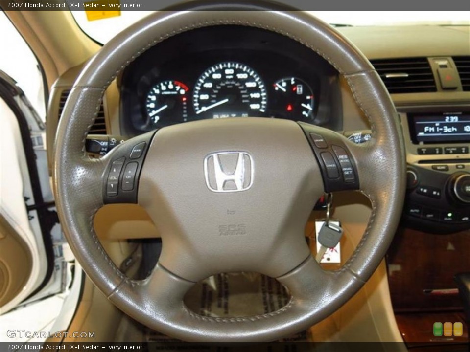 Ivory Interior Steering Wheel for the 2007 Honda Accord EX-L Sedan #81596782