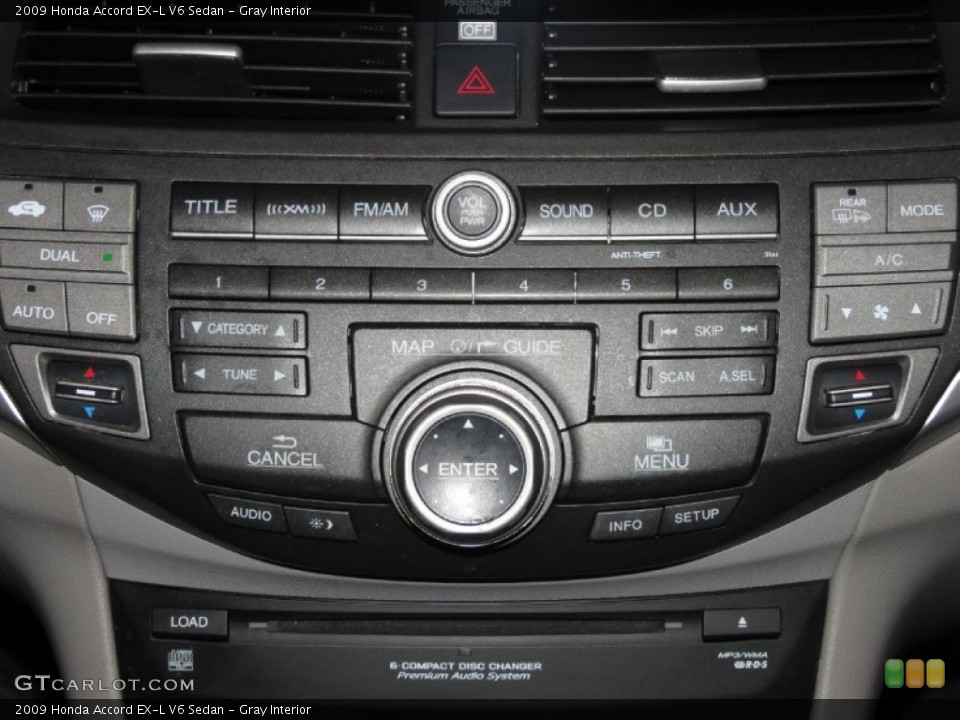 Gray Interior Controls for the 2009 Honda Accord EX-L V6 Sedan #81599535