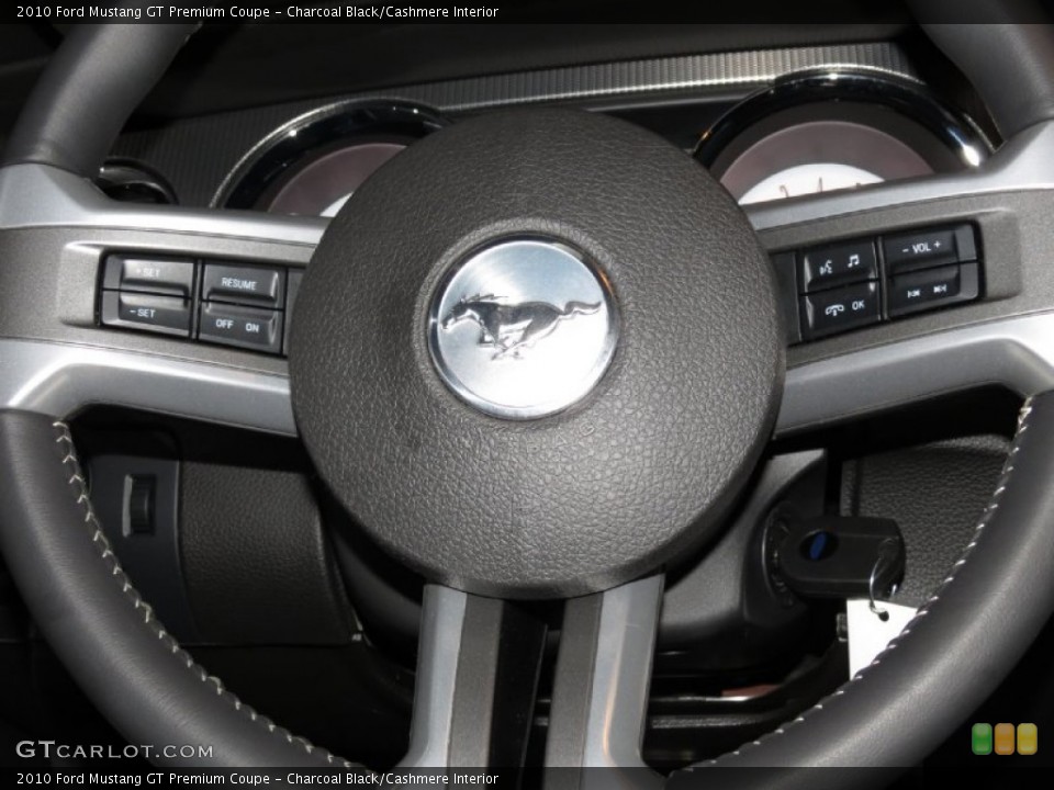 Charcoal Black/Cashmere Interior Controls for the 2010 Ford Mustang GT Premium Coupe #81600243