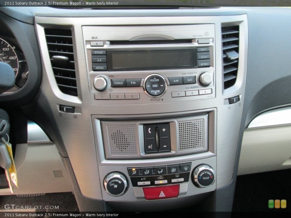 Warm Ivory Interior Controls for the 2011 Subaru Outback 2.5i Premium Wagon #81602490