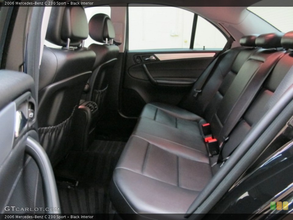 Black Interior Rear Seat for the 2006 Mercedes-Benz C 230 Sport #81602574