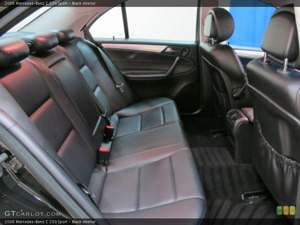 Black Interior Rear Seat for the 2006 Mercedes-Benz C 230 Sport #81602625