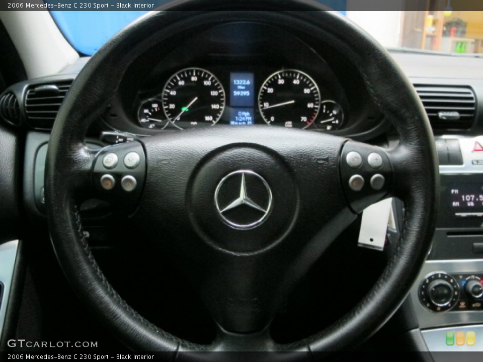 Black Interior Steering Wheel for the 2006 Mercedes-Benz C 230 Sport #81602886