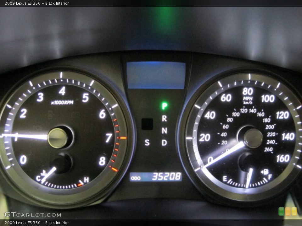 Black Interior Gauges for the 2009 Lexus ES 350 #81604506