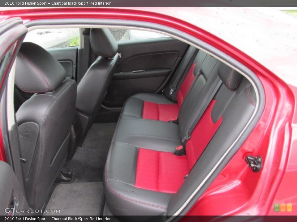 Charcoal Black/Sport Red Interior Rear Seat for the 2010 Ford Fusion Sport #81610962