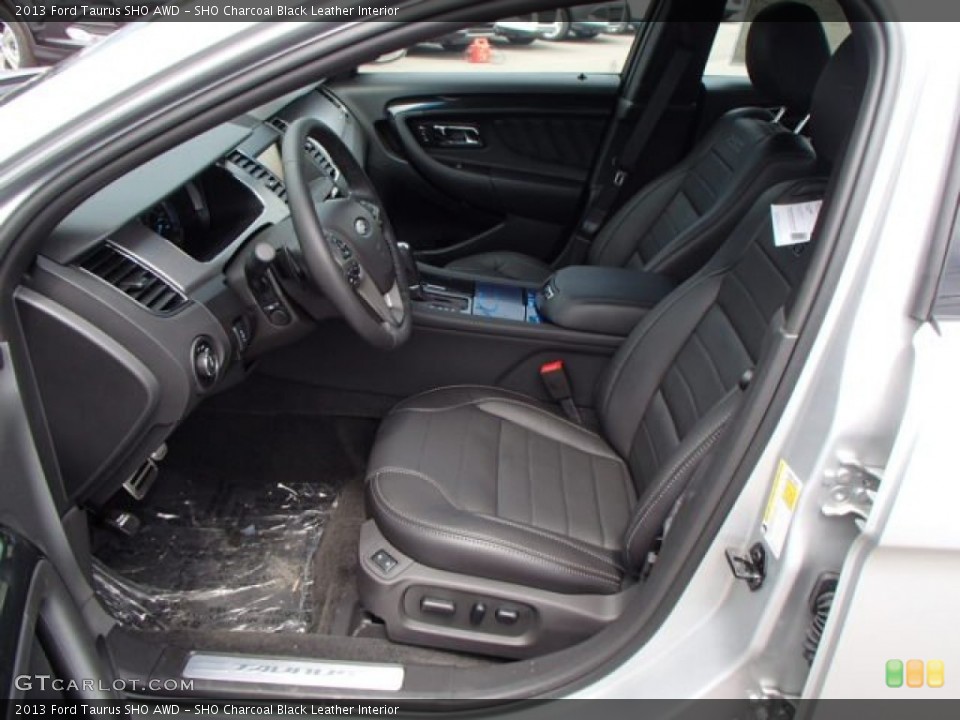SHO Charcoal Black Leather Interior Front Seat for the 2013 Ford Taurus SHO AWD #81611058