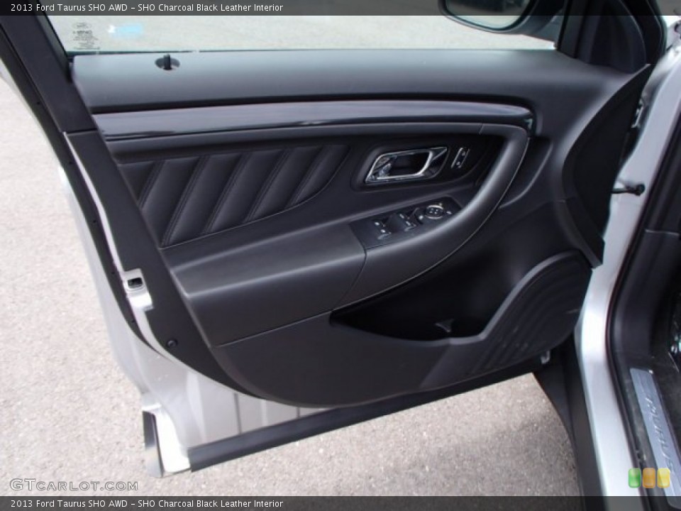 SHO Charcoal Black Leather Interior Door Panel for the 2013 Ford Taurus SHO AWD #81611076
