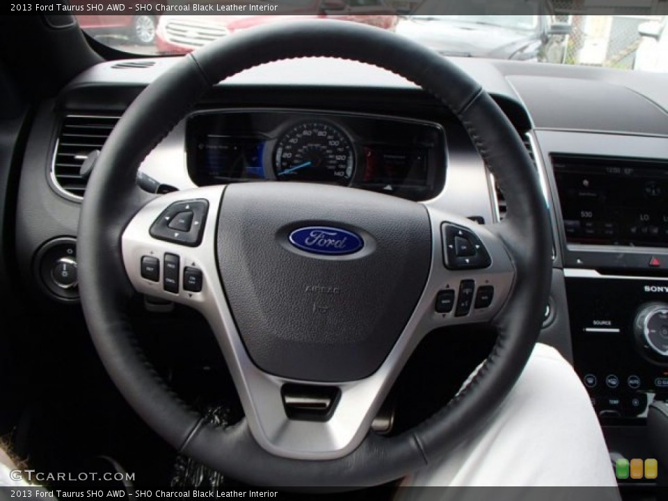 SHO Charcoal Black Leather Interior Steering Wheel for the 2013 Ford Taurus SHO AWD #81611244