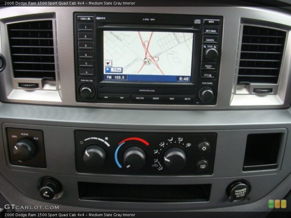 Medium Slate Gray Interior Navigation for the 2006 Dodge Ram 1500 Sport Quad Cab 4x4 #81612724