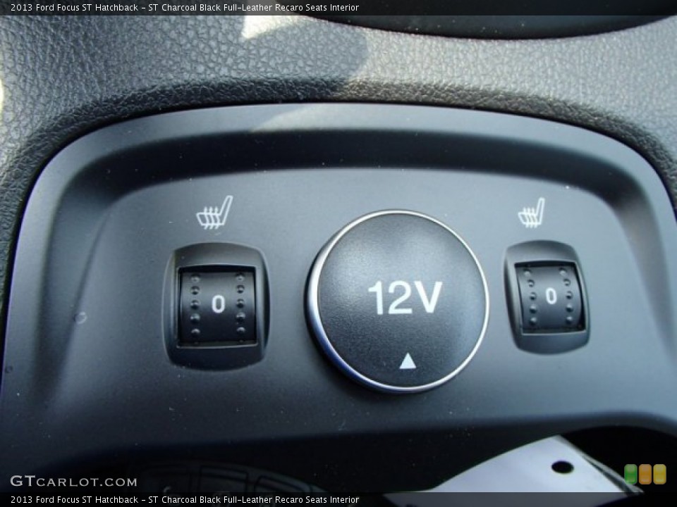 ST Charcoal Black Full-Leather Recaro Seats Interior Controls for the 2013 Ford Focus ST Hatchback #81614125