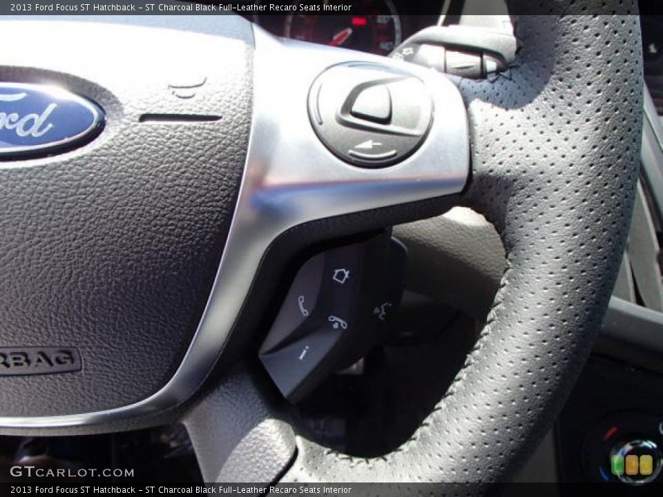 ST Charcoal Black Full-Leather Recaro Seats Interior Controls for the 2013 Ford Focus ST Hatchback #81614193