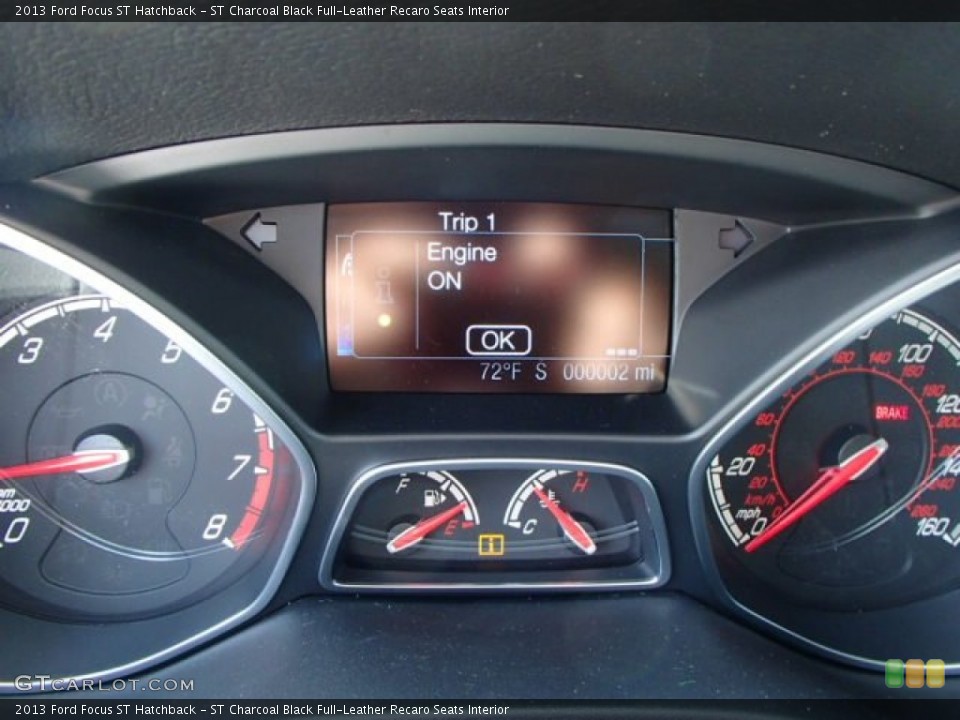 ST Charcoal Black Full-Leather Recaro Seats Interior Gauges for the 2013 Ford Focus ST Hatchback #81614211