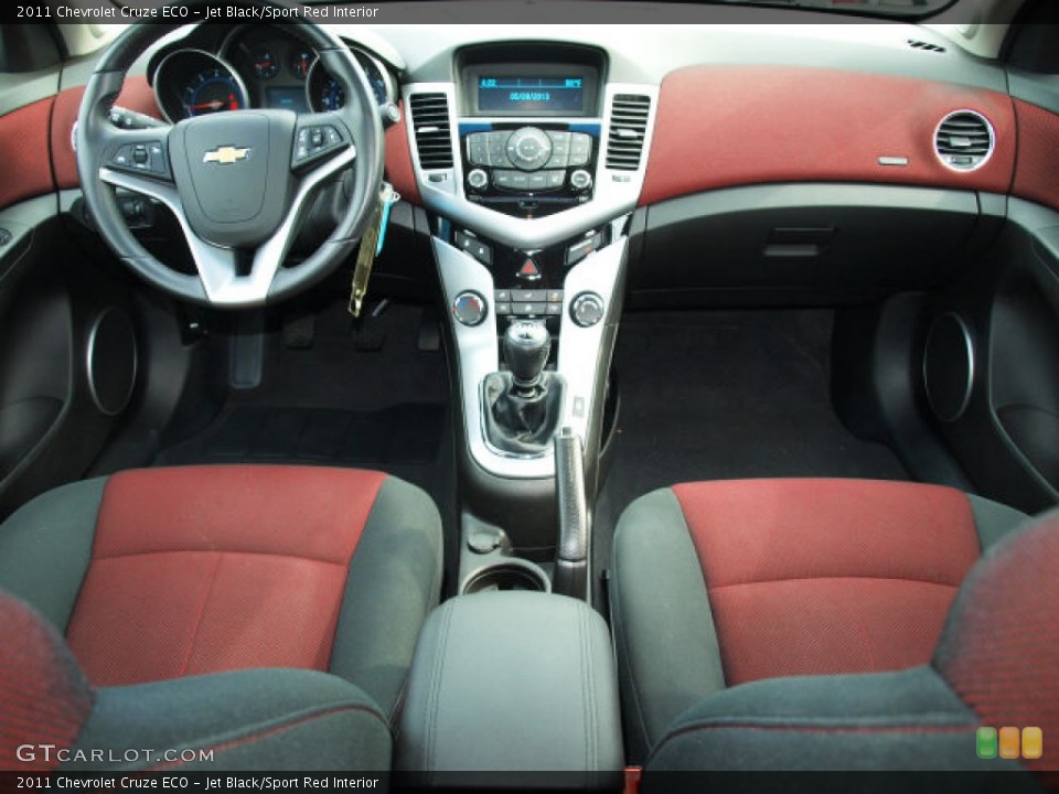 Jet Black/Sport Red Interior Dashboard for the 2011 Chevrolet Cruze ECO #81614360