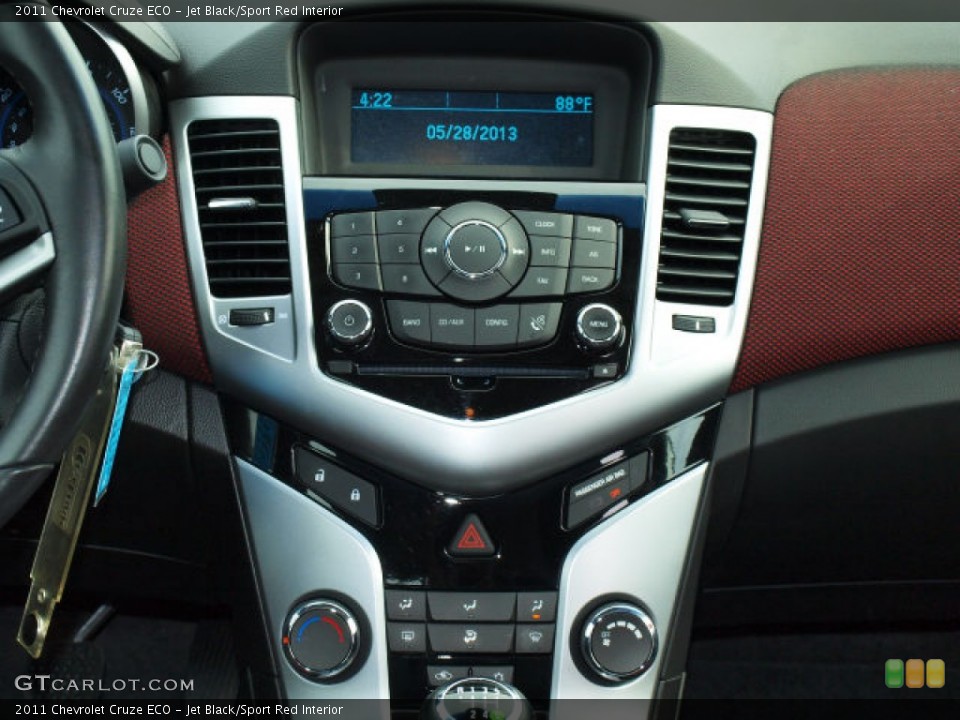 Jet Black/Sport Red Interior Controls for the 2011 Chevrolet Cruze ECO #81614408