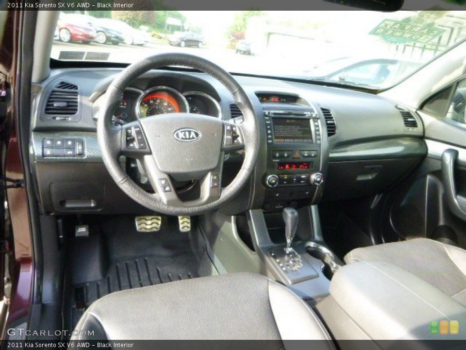Black Interior Prime Interior for the 2011 Kia Sorento SX V6 AWD #81615240