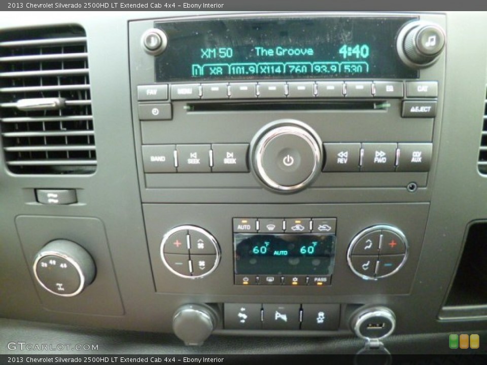Ebony Interior Controls for the 2013 Chevrolet Silverado 2500HD LT Extended Cab 4x4 #81616954