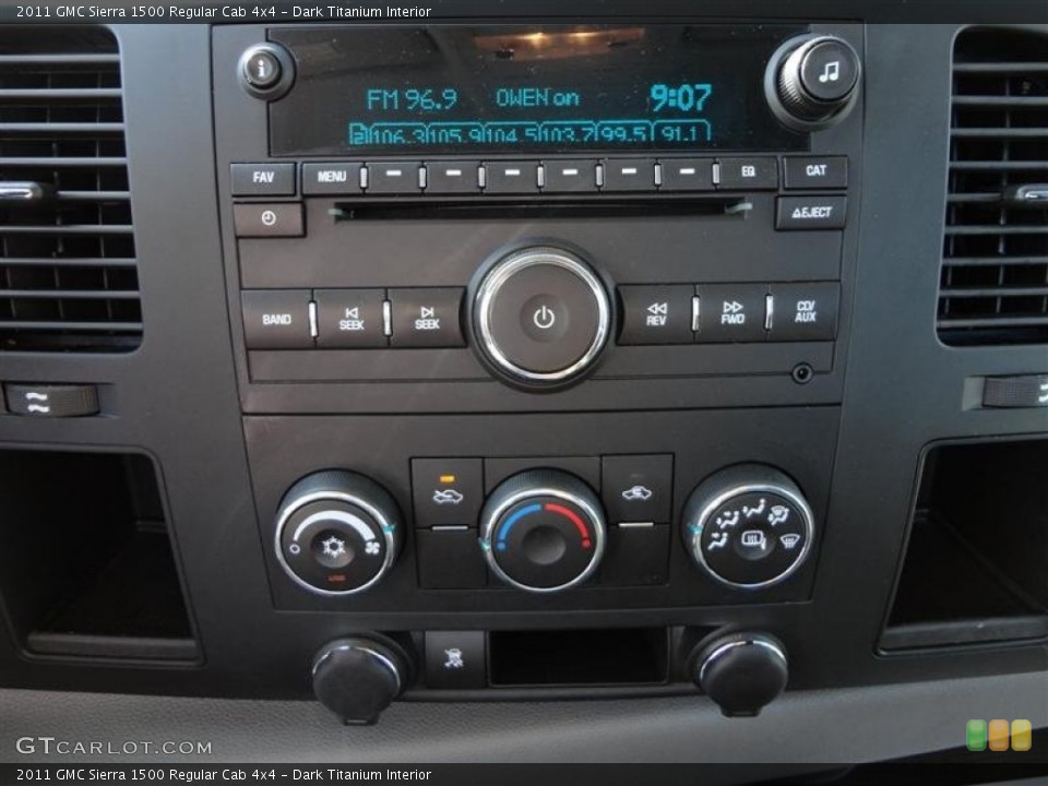 Dark Titanium Interior Controls for the 2011 GMC Sierra 1500 Regular Cab 4x4 #81617920