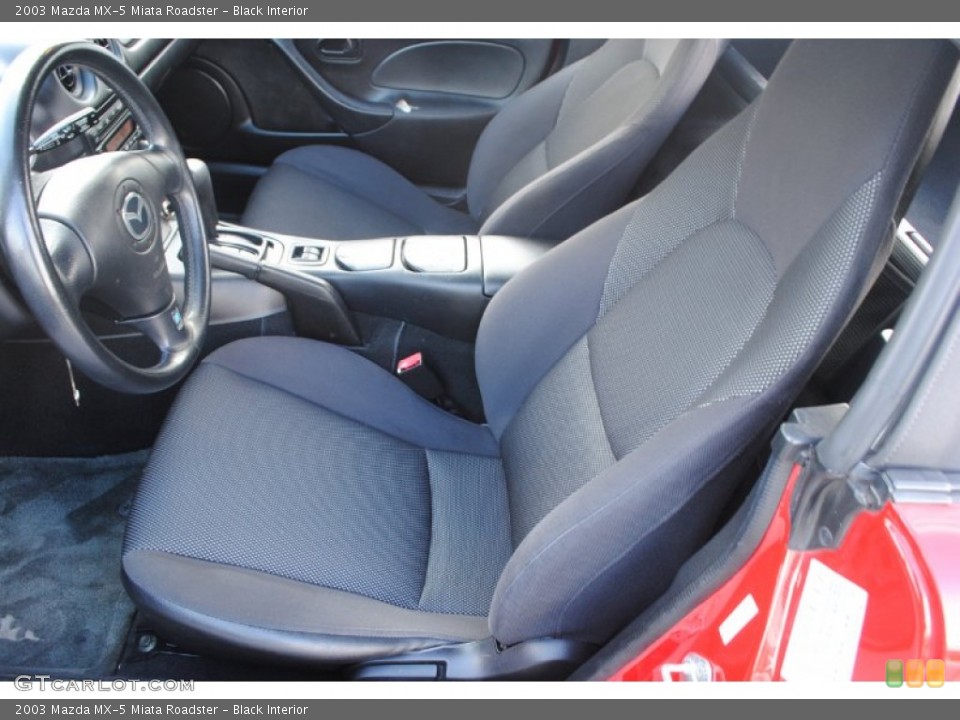 Black Interior Front Seat for the 2003 Mazda MX-5 Miata Roadster #81618405