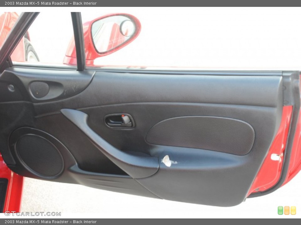 Black Interior Door Panel for the 2003 Mazda MX-5 Miata Roadster #81618595