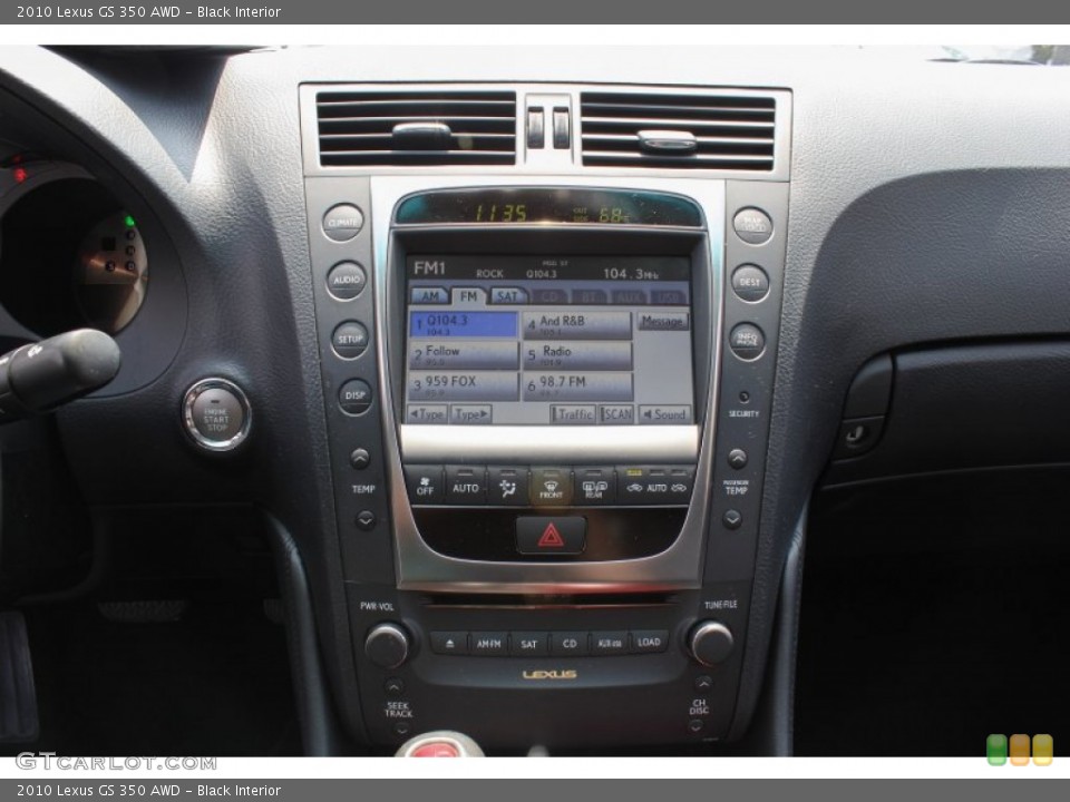 Black Interior Controls for the 2010 Lexus GS 350 AWD #81618738