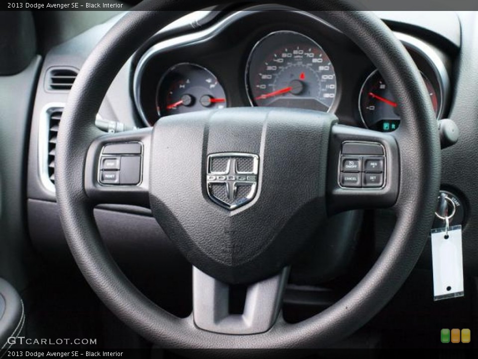 Black Interior Steering Wheel for the 2013 Dodge Avenger SE #81619284