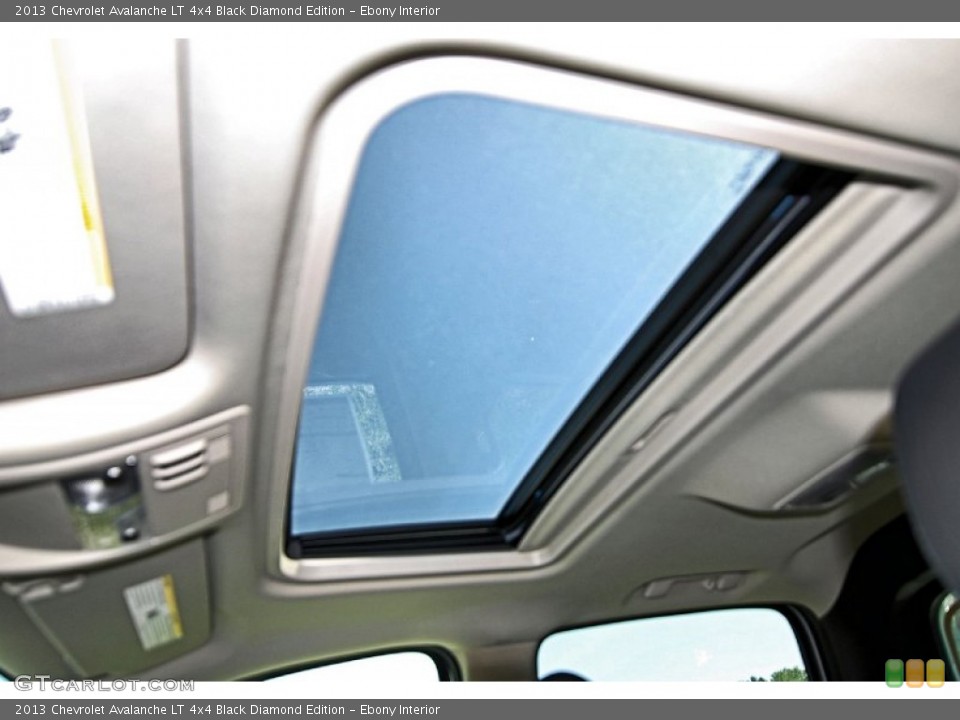 Ebony Interior Sunroof for the 2013 Chevrolet Avalanche LT 4x4 Black Diamond Edition #81620724
