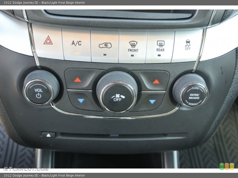Black/Light Frost Beige Interior Controls for the 2012 Dodge Journey SE #81622383