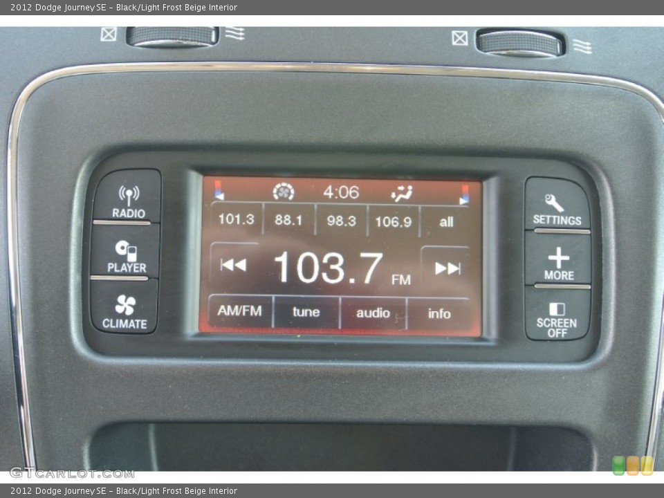 Black/Light Frost Beige Interior Audio System for the 2012 Dodge Journey SE #81622428