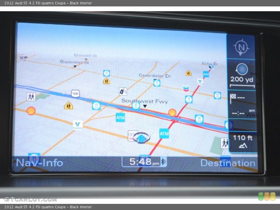Black Interior Navigation for the 2012 Audi S5 4.2 FSI quattro Coupe #81623597
