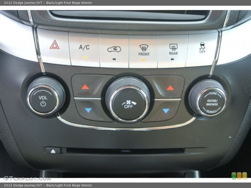 Black/Light Frost Beige Interior Controls for the 2013 Dodge Journey SXT #81625836