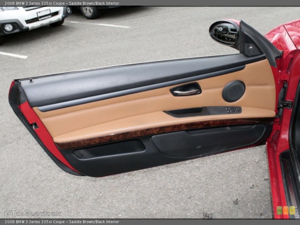 Saddle Brown/Black Interior Door Panel for the 2008 BMW 3 Series 335xi Coupe #81626721