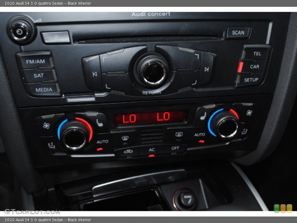 Black Interior Controls for the 2010 Audi S4 3.0 quattro Sedan #81626910