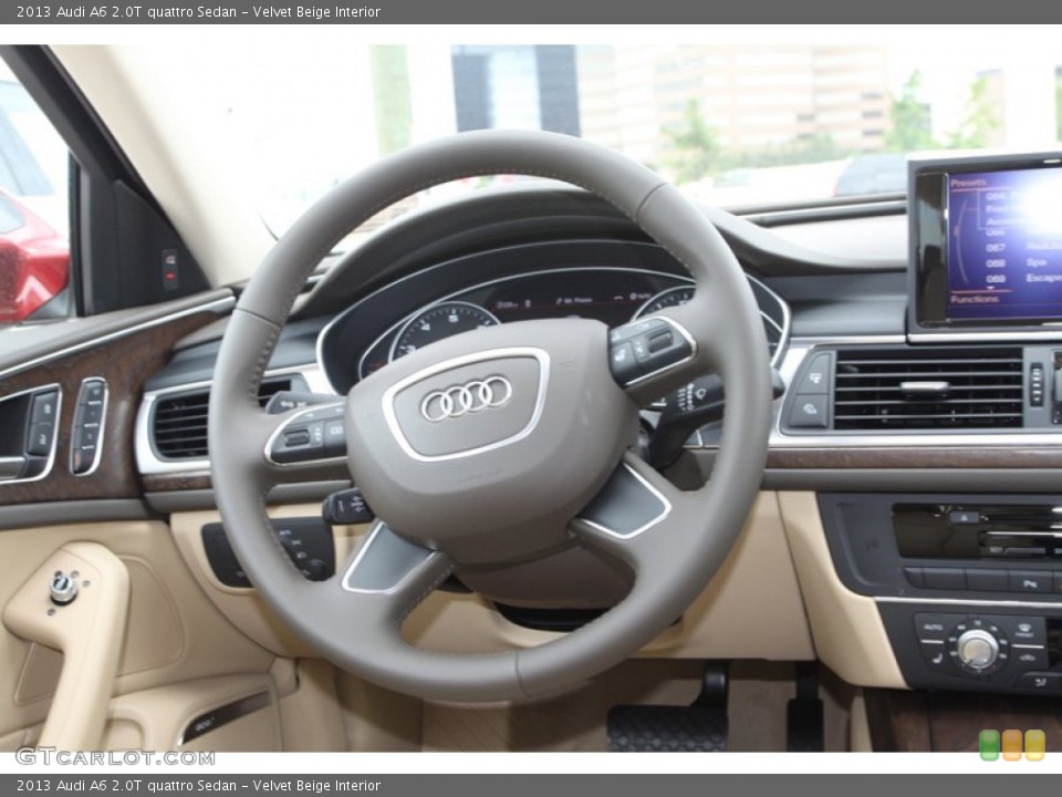 Velvet Beige Interior Steering Wheel for the 2013 Audi A6 2.0T quattro Sedan #81627259