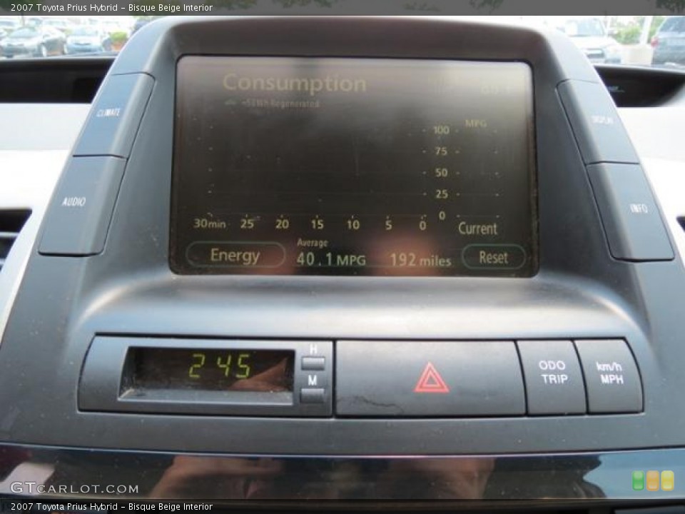 Bisque Beige Interior Controls for the 2007 Toyota Prius Hybrid #81628107