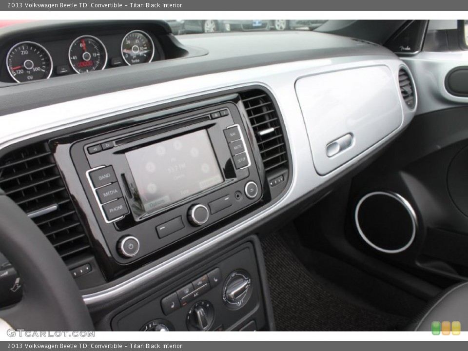 Titan Black Interior Controls for the 2013 Volkswagen Beetle TDI Convertible #81628243