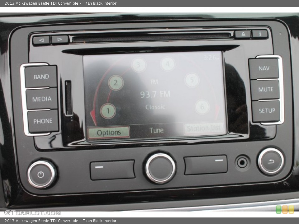 Titan Black Interior Controls for the 2013 Volkswagen Beetle TDI Convertible #81628269