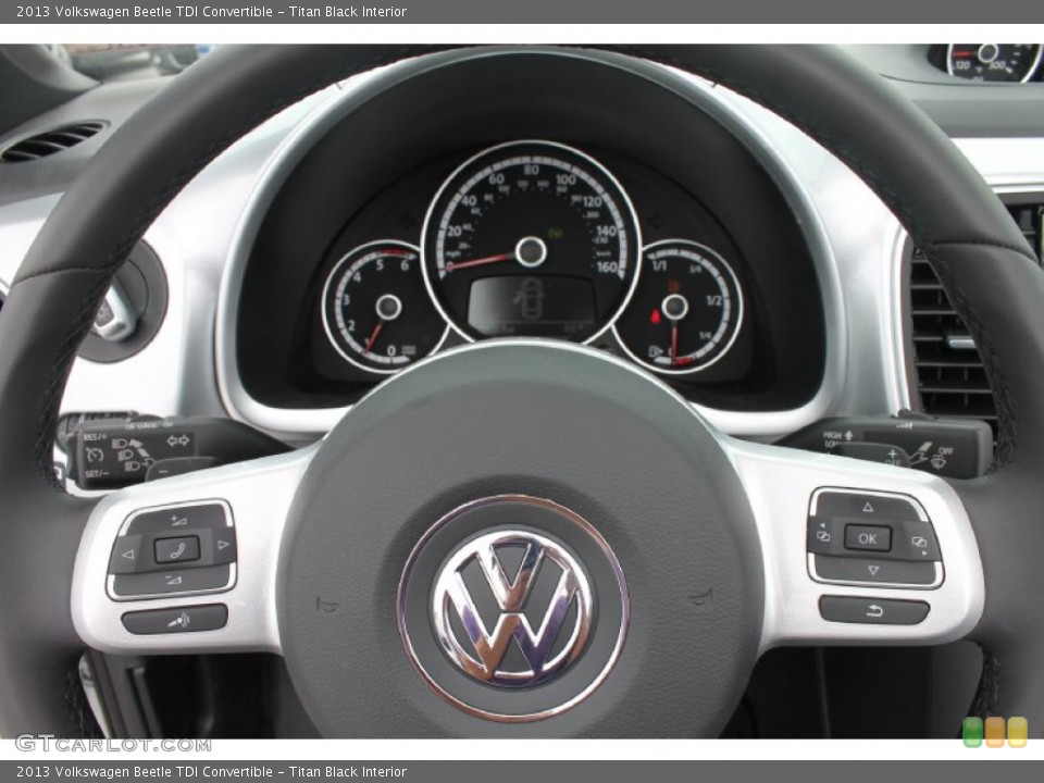 Titan Black Interior Steering Wheel for the 2013 Volkswagen Beetle TDI Convertible #81628311