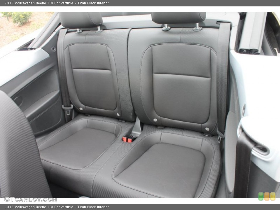 Titan Black Interior Rear Seat for the 2013 Volkswagen Beetle TDI Convertible #81628353